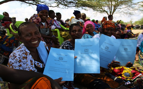 Women &Youth Empowerment Group with their CCROs Certificates in Kishapu