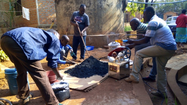 Briquette making REDESO kibondo