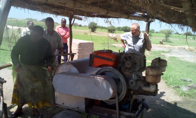 One  of Sisal machines used to raw materials to finished products at Isoso Majengo village in Kishapu