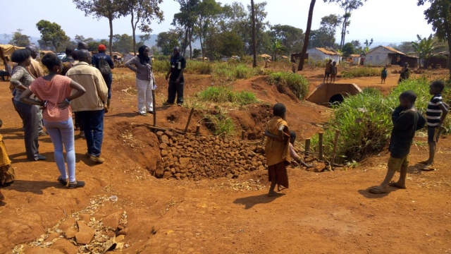 Chief Executive Officer of REDESO in inspection of gullies rehabilitation Mtendeli in Kakonko District